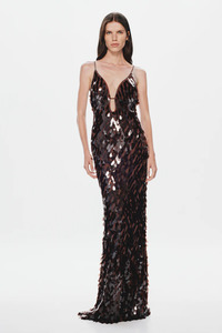 Sapphire Sequin Maxi Brown