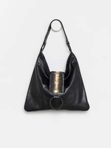 X L A B Wanderer Handbag Collection: Urban Edge Shoulder Bag Gold