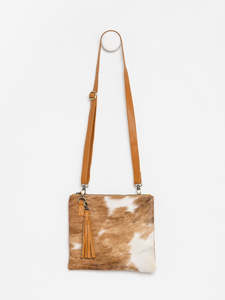 X L A B Wanderer Handbag Collection: XO Cowhide Satchel Bag Tan