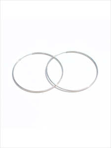 Queen Of Foxes: Hoop Earrings Silver