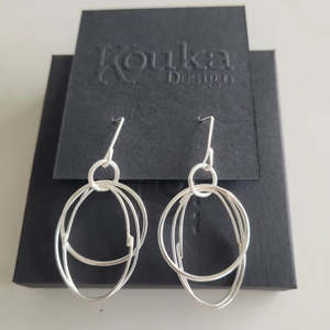 Kouka Design: Circle Sliver Dangle Earrings