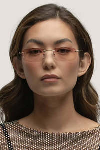 Otra Eyewear: Keira - Gold/Pink Mirror
