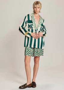 X Lab Jackets Coats: Audrey Collar Jacket - Sporty Jade
