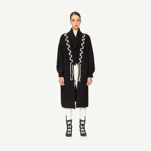 Liam Long Cardigan - Black & White - Bone + Arrow
