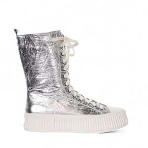 Minx Footwear: Electra - Silver Crinkle