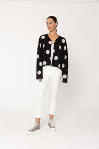 Two By Two: Mire Cardigan - Black Polka Dot - Two by Two