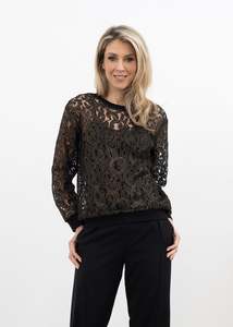 X Lab Tops: Stormy Chic Top Lace