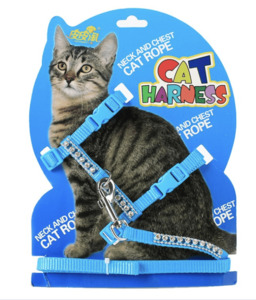 Products: Cat Harness with Lead with Bling - Styley Pets