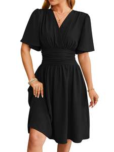 Bold Statement Dresses: Velora Chic V-Neck Dress