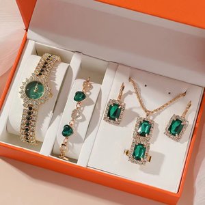 Bold Elegant Jewelry Collection: Quartz Watch Ring Gift Box