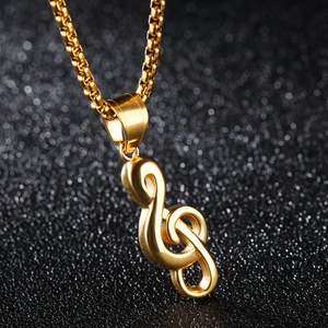 Bold Elegant Jewelry Collection: Musical Note Necklace