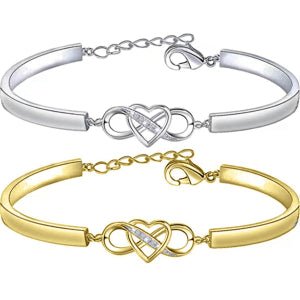 Bold Elegant Jewelry Collection: Elegant Forever Love Crystal Bracelet
