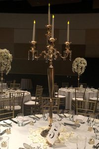 Products: A2022: Gold Candelabra (perfect for your wedding or event) - STYLISH