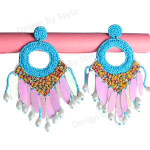 Products: Tropical Lagoon Hoop Earrings