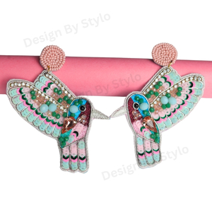 Products: Beaded Hummingbird Haven Earrings