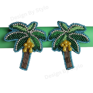 Products: Beaded Palm Tree Paradise Earrings