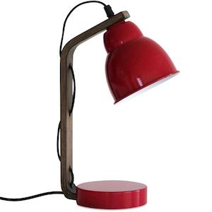 Marsala Red Curved Lamp