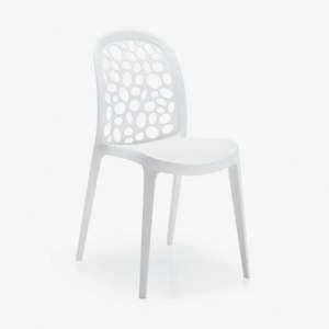 Dining Chairs: Tatiana Stackable Plastic Chair(white)