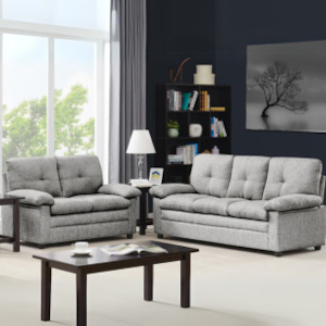 'Walton' 2 Seats + 3 seats Sofa Beige Set