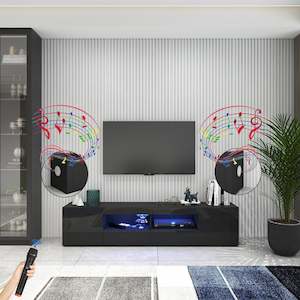 Entertainment Units: Nikki Brand New Smart TV Unit Black