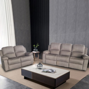 Suites 1: Motion Sofa 2 + 3 Seater Recliner Light Grey Set