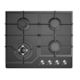 Midea 60G40ME084-GFT 60cm black glass gas hob with wok (3.6kw)