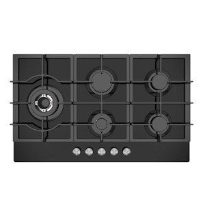 Gas Cooktops: Midea 90G50ME060-GFL Black Glass Gas Cooktop