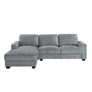 Modular Sofa: Charleston Dark Grey corner sofa (L shape - LEFT hand facing)