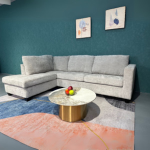 Modular Sofa: Ganley Modular Light grey Left Chaise Lounge Suite