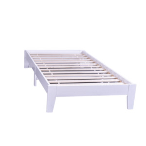King Single Bed Frame Base: Hartland Solid Wood Bed Base White King Single