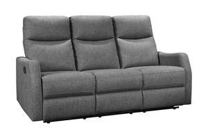 Recliners: Brylee Dark Grey Recliner 3 Seater