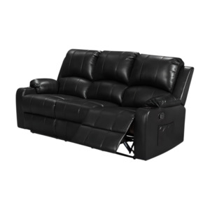 Recliners: Cyril Recliner 3 seater PVC Black