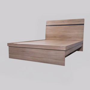 Double Bed Frame Base: 'Byron' Light Oak Bed frame with Storage Double