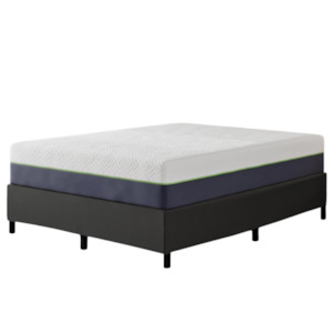 Queen Bed Frame Base: Misty Fabric Platform Bed Base Queen
