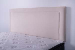 Headboards: Jessamine Headboard Beige Velvet Super King