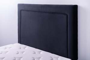Jessamine Headboard Black Velvet Single