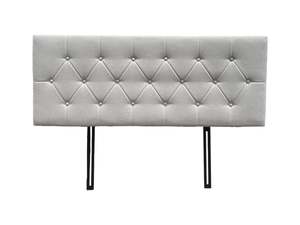 Headboards: Fenland Headboard Light Grey Queen