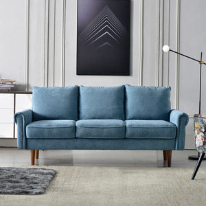 Karina 3 Seater Blue Sofa