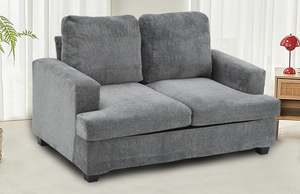 Chenille Dark Grey 2 Seater Sofa