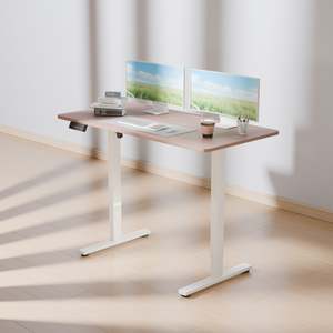 Computer Desk: Electra Ergo Single Motor Sit Stand Desk Walnut 1.4m