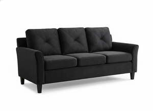 Suites 1: Neeve 3 Seater Sofa Velvet Black