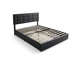 Bed Frames And Bases: Harlow Bed Frame with Storage Drawers Full (Double)