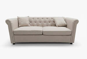 3 Seater Couches: Brookfield 3 Seater Sofa Beige