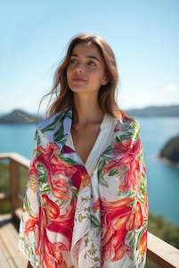 All: Silk Scarf - Pomegranate