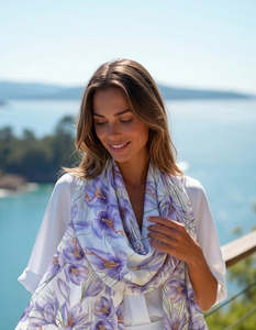 Saffron Crocus Silk Scarf