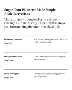 Corrections for Patisserie Made Simple