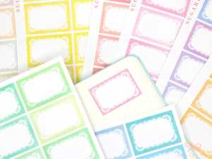 Full Half Quarter Boxes: Whimsical Lace Doily Hand-drawn Frame Stickers for Bujo Journals & Planners : 1in (25 mm) Tall