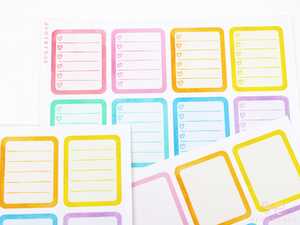 Checklist Full Box Planner & Journal Stickers
