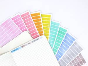 Header Titles Strips: Watercolor Essentials Header Title Strip Label Bujo Planner Stickers: 0.25in (6 mm) Tall 27 Colors