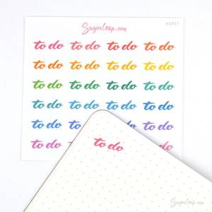 To Do Header Stickers for Planners & Bujo Journals: Rainbow